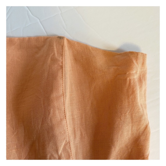 VINTAGE - PEACHY KEEN STRAPLESS LINEN DRESS sz. 8 - Picture 4 of 9